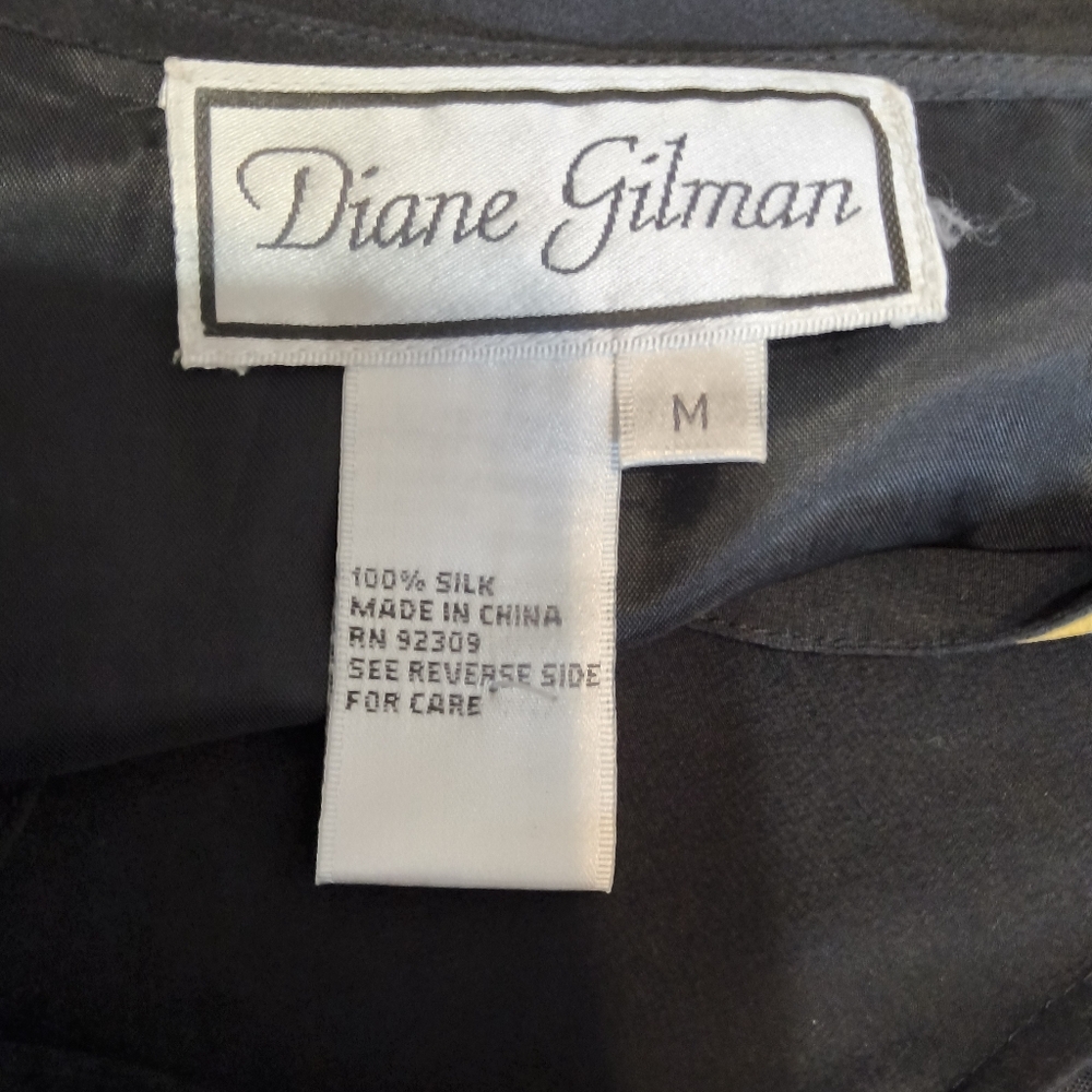 Diane Gilman Black Silk Garment - Picture 2 of 9